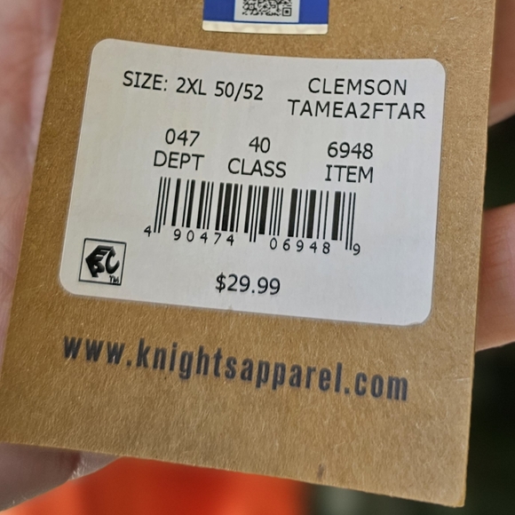 2XL 50-52 Clemson Tigers Football Orange Polo NWT Polyester - Picture 6 of 11